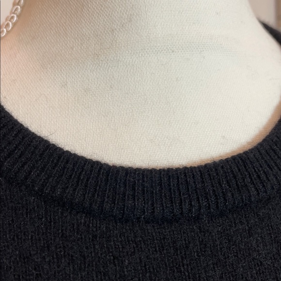 Tory Burch Crewneck Black Long Sleeve Sweater wEmbellished Logo. Style #31093104 - Picture 6 of 10